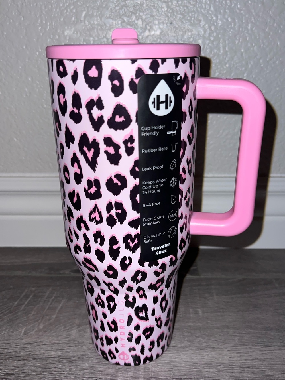 PINK x Hydrojug Leopard 40 oz